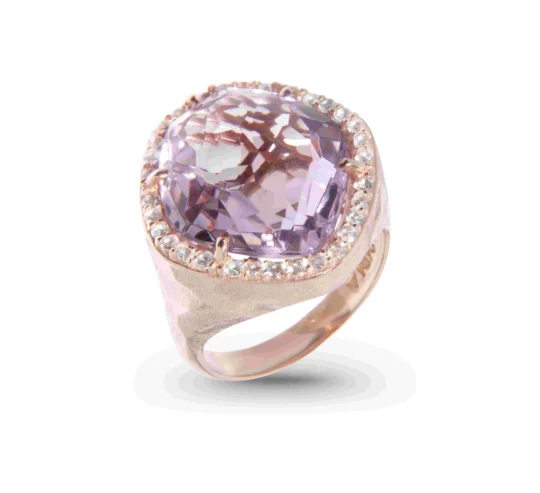 PANORAMA Ring (1260) - Pink Amethyst / RG