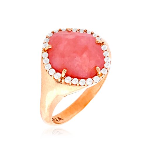 PANORAMA Ring (1260) - Rose Chalcedony / RG