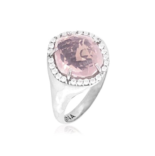 PANORAMA Ring (1260) - Rose Quartz / SS