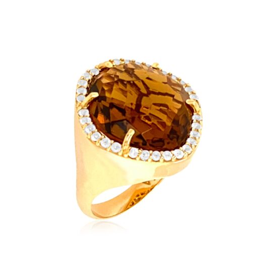 PANORAMA Ring (1260) - Whisky Citrine / YG
