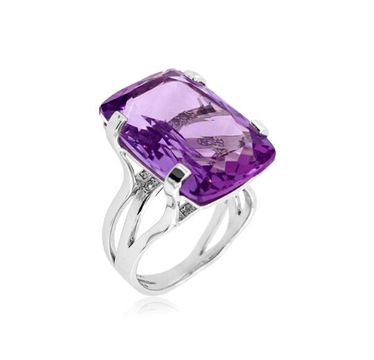 TRANSPARENZA Ring (0777) - Amethyst / SS