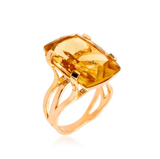 TRANSPARENZA Ring (0777) - Champagne Citrine / RG