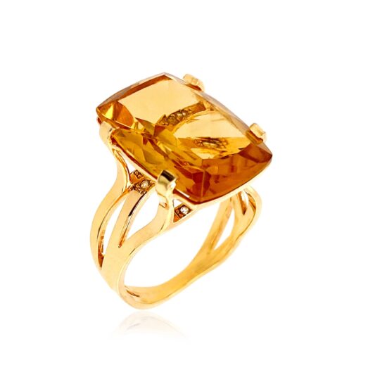 TRANSPARENZA Ring (0777) - Champagne Citrine / YG