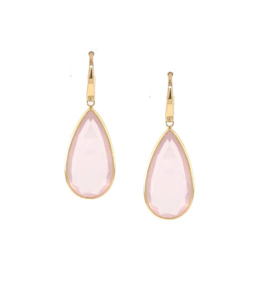 Classic Earrings (1316) - Rose Quartz / YG