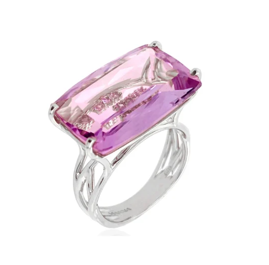 TRANSPARENZA Ring (1052) - Pink Amethyst / SS