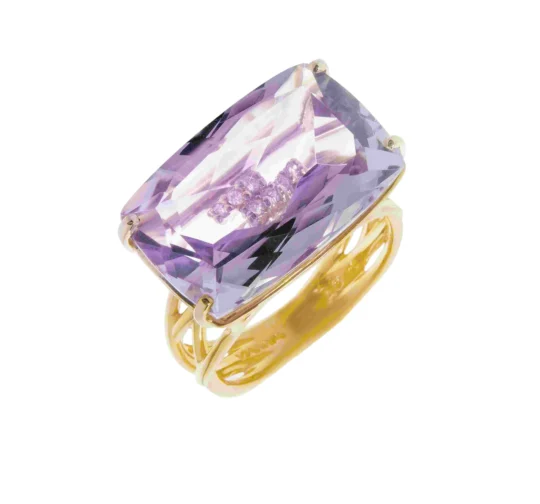 TRANSPARENZA Ring (1052) - Pink Amethyst / YG